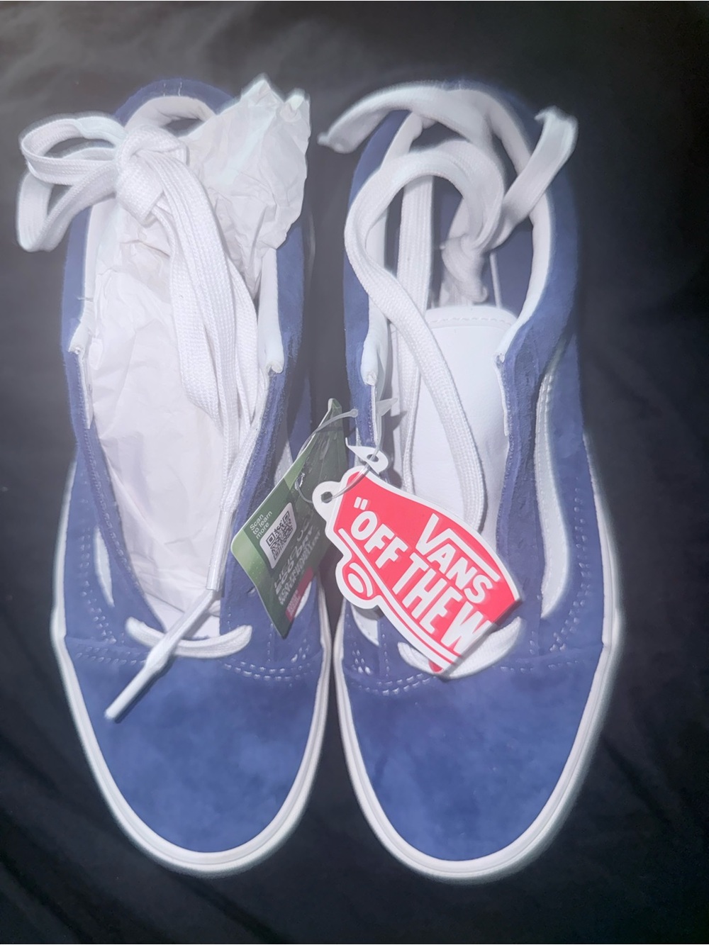 NWT Vans Old Skool Blue Suede Eco Dry Water-Repellent Sneakers